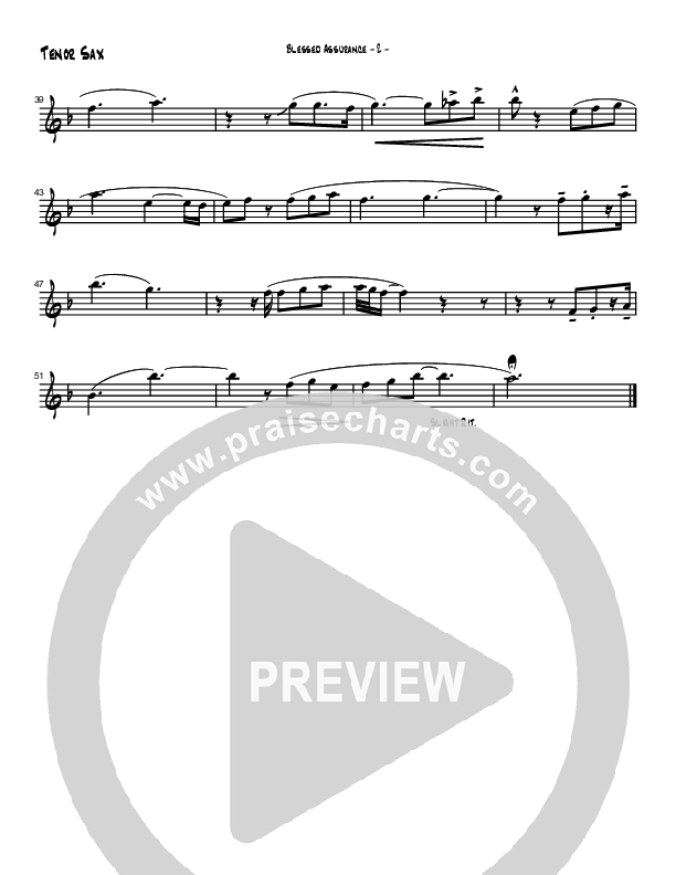 Blessed Assurance (Instrumental) Tenor Sax 2 (Brad Henderson)