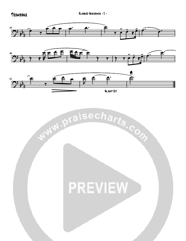 Blessed Assurance (Instrumental) Trombone (Brad Henderson)