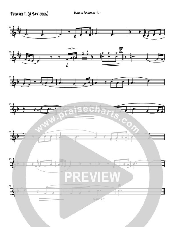 Blessed Assurance (Instrumental) Trumpet 2 (Brad Henderson)