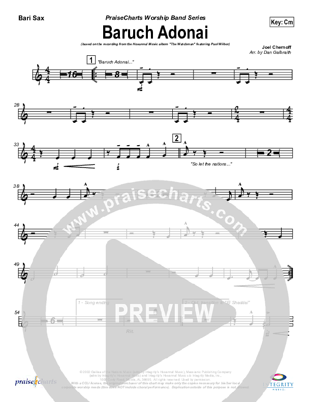 Baruch Adonai Bari Sax (Paul Wilbur)