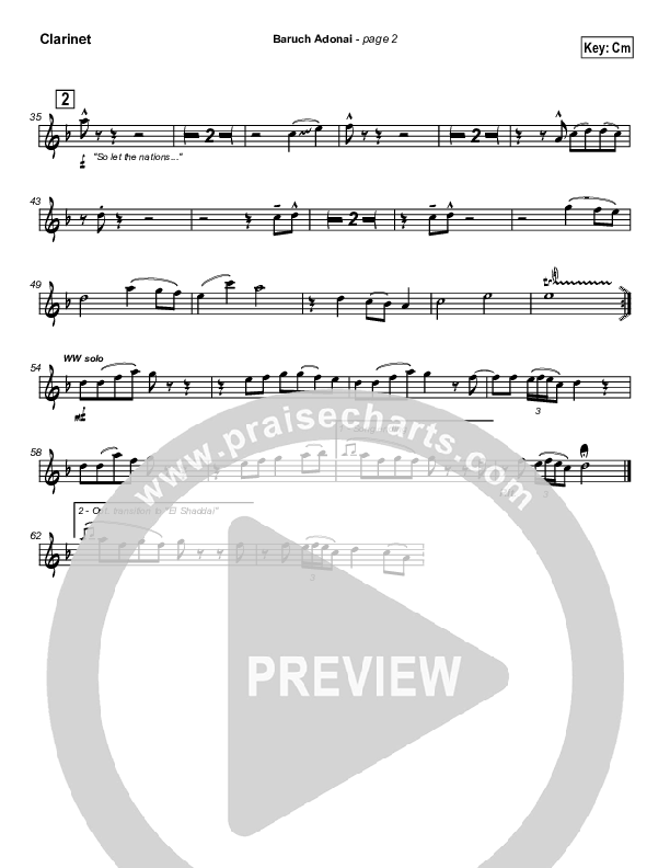 Baruch Adonai Clarinet (Paul Wilbur)