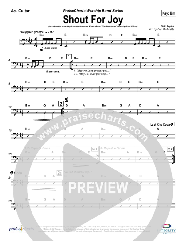 Shout For Joy Acoustic Guitar (Bob Ayala)