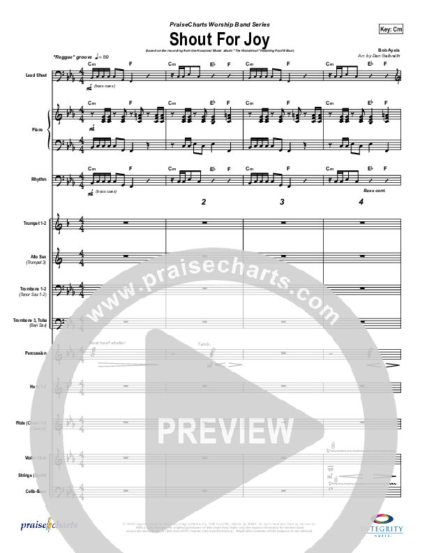 Shout For Joy Conductor's Score (Bob Ayala)