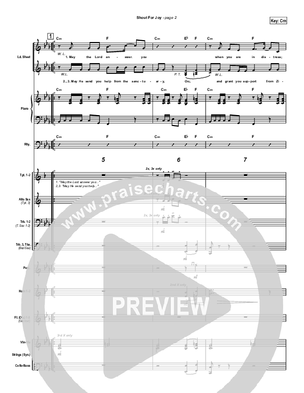 Shout For Joy Conductor's Score (Bob Ayala)