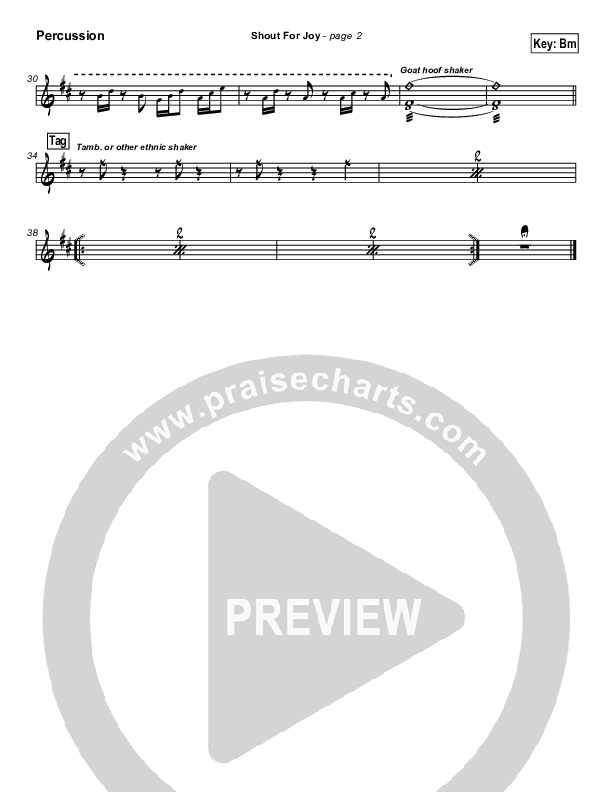 Shout For Joy Percussion (Bob Ayala)