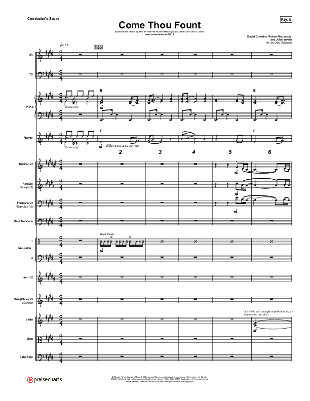 Come Thou Fount Conductor's Score (David Crowder / Passion)