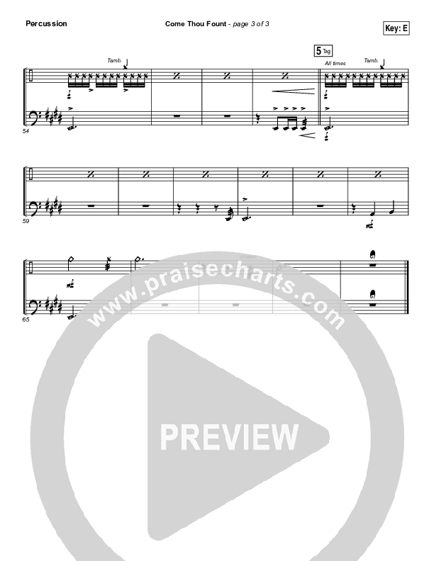 Come Thou Fount Percussion (David Crowder / Passion)