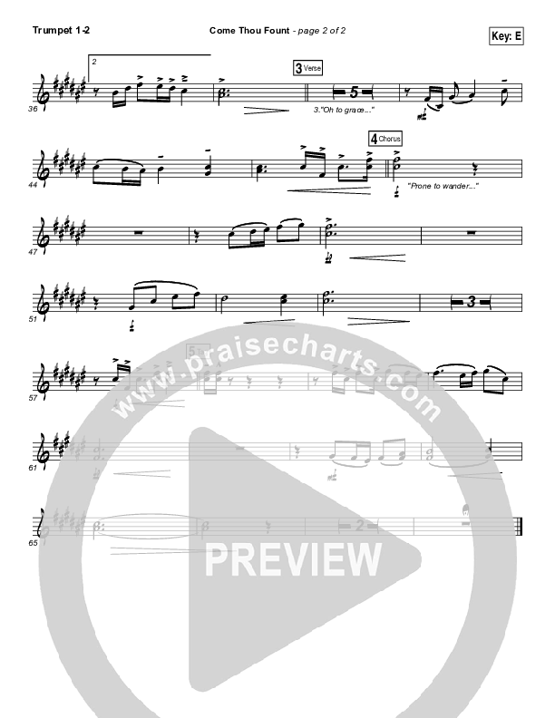 Come Thou Fount Trumpet 1,2 (David Crowder / Passion)