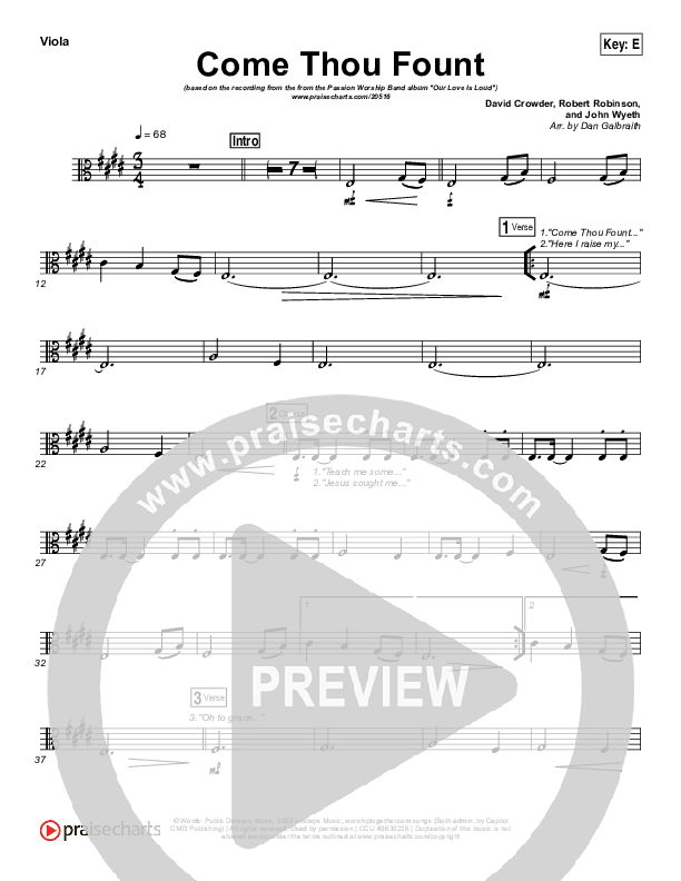 Come Thou Fount Viola (David Crowder / Passion)