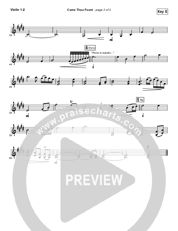 Come Thou Fount Violin 1/2 (David Crowder / Passion)