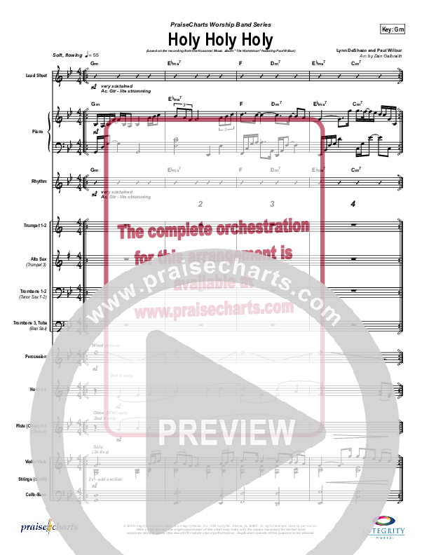 Holy Holy Holy Conductor's Score (Paul Wilbur)