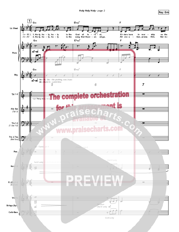 Holy Holy Holy Conductor's Score (Paul Wilbur)