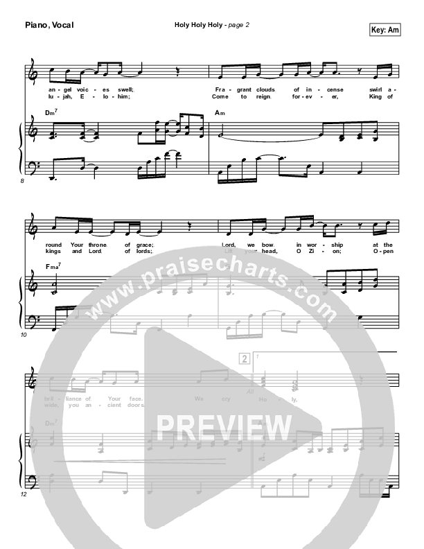 Holy Holy Holy Lead & Piano (Paul Wilbur)