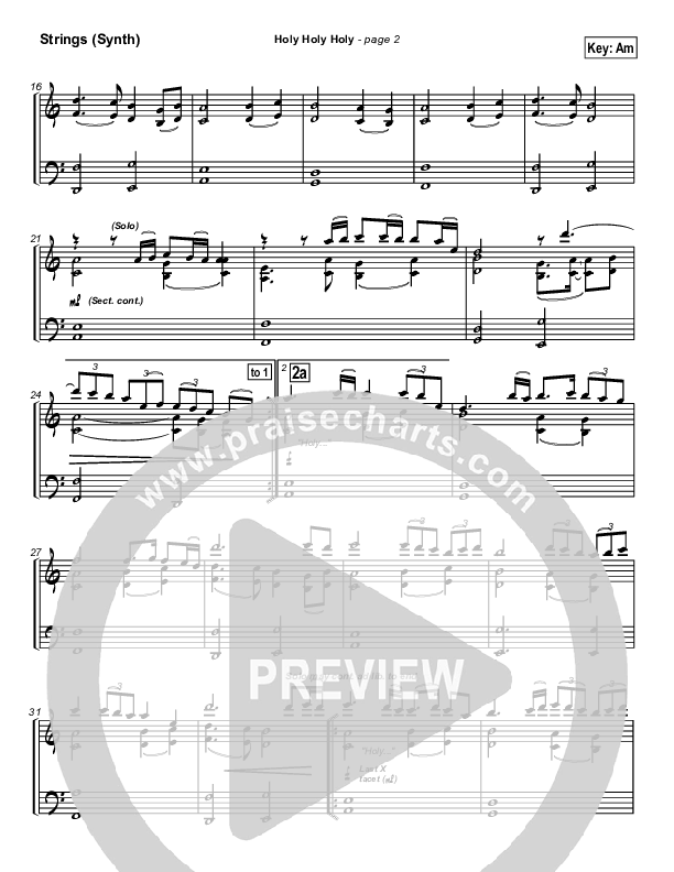 Holy Holy Holy Synth Strings (Paul Wilbur)