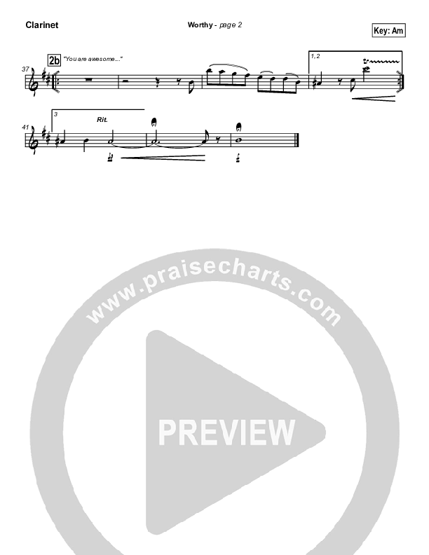 Worthy Clarinet (Paul Wilbur)