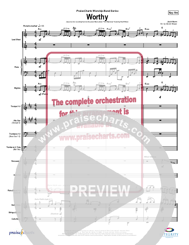 Worthy Conductor's Score (Paul Wilbur)