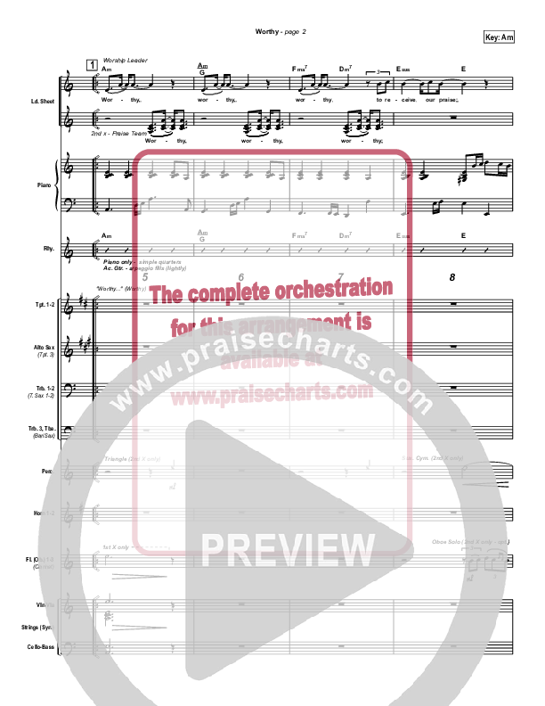 Worthy Conductor's Score (Paul Wilbur)