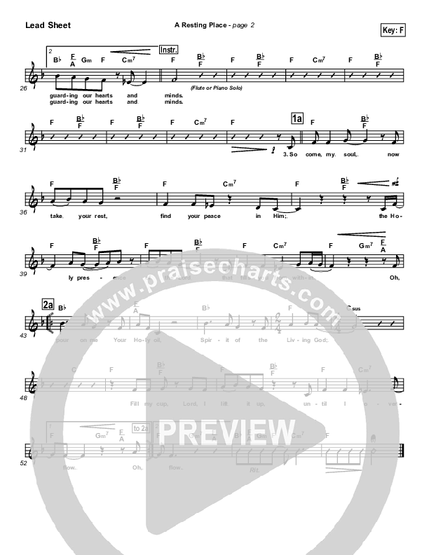 A Resting Place Chords Pdf Paul Wilbur Praisecharts Hot Sex Picture