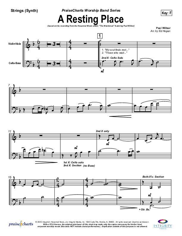 A Resting Place Synth Strings (Paul Wilbur)