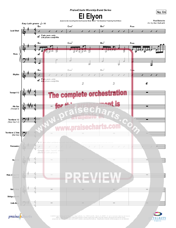 El Elyon Orchestration (Paul Wilbur)