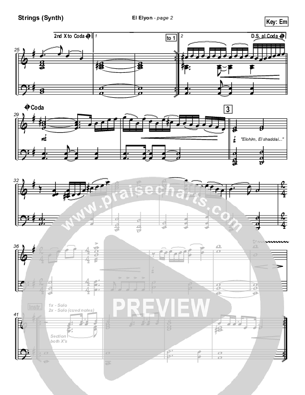 El Elyon Synth Strings (Paul Wilbur)