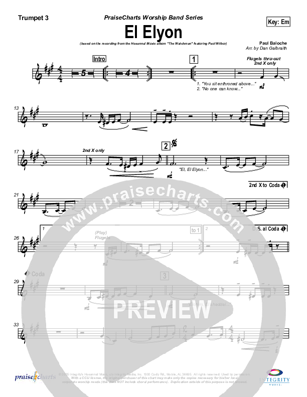 El Elyon Trumpet 3 (Paul Wilbur)