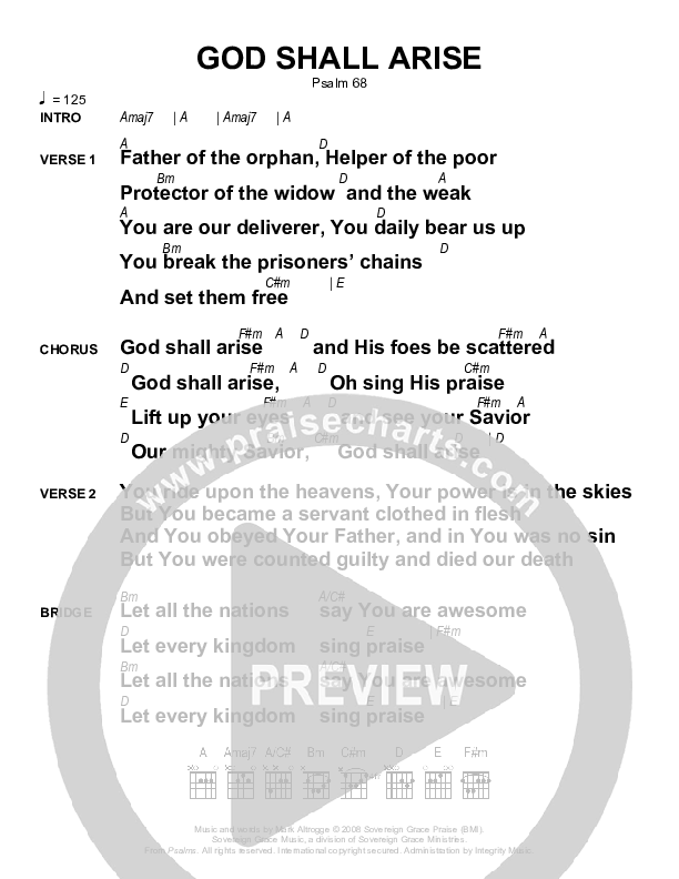 God Shall Arise Chords & Lyrics (Sovereign Grace)