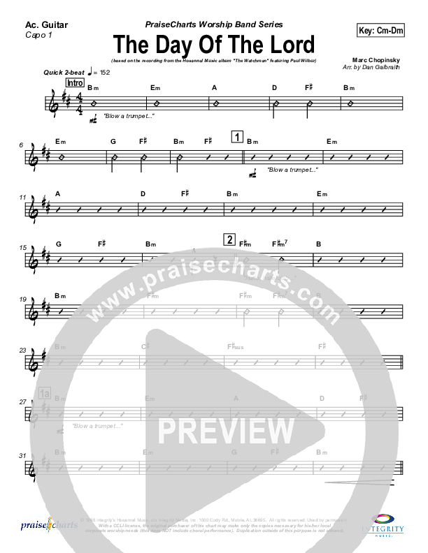 The Day Of The Lord Acoustic Guitar (Marc Chopinsky)