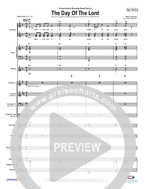 The Day Of The Lord Conductor's Score (Marc Chopinsky)