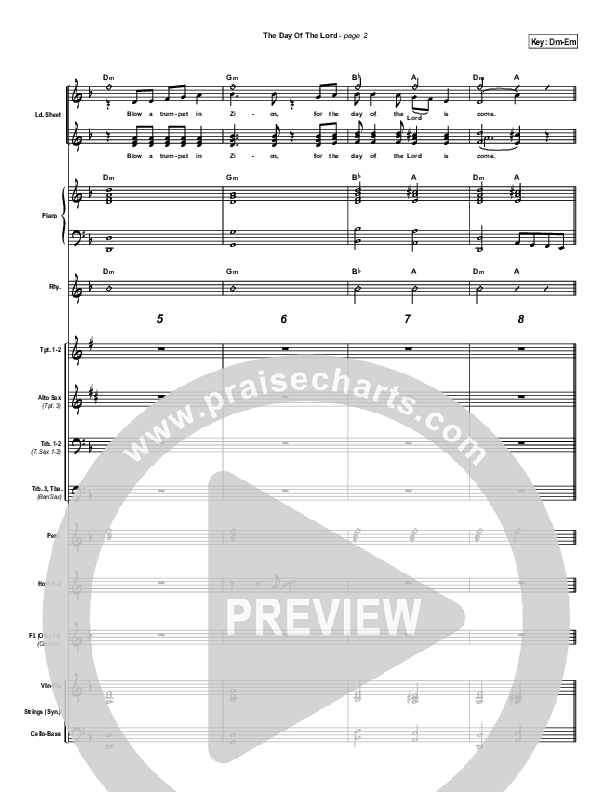 The Day Of The Lord Conductor's Score (Marc Chopinsky)