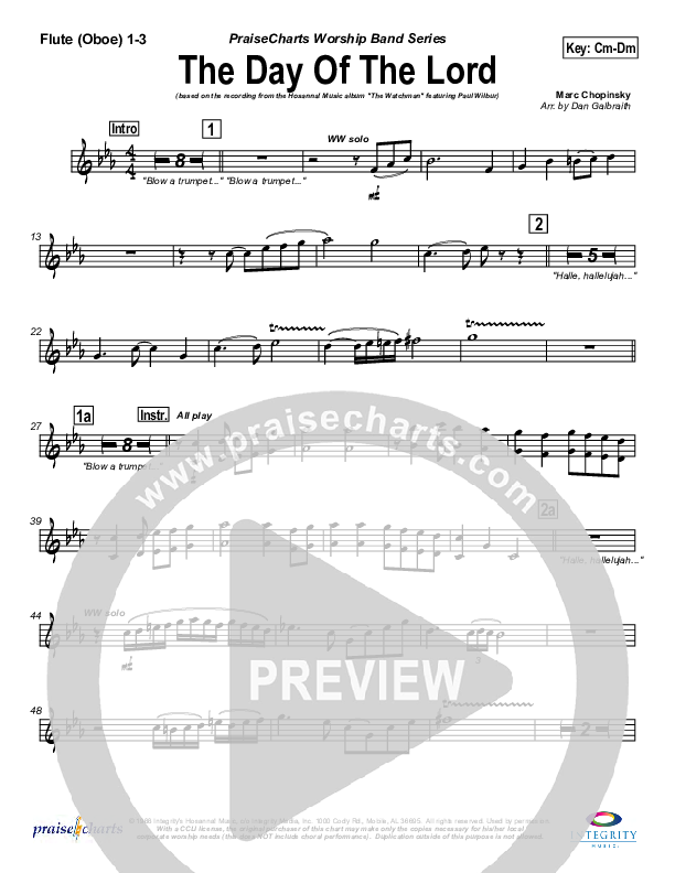 The Day Of The Lord Flute/Oboe 1/2/3 (Marc Chopinsky)