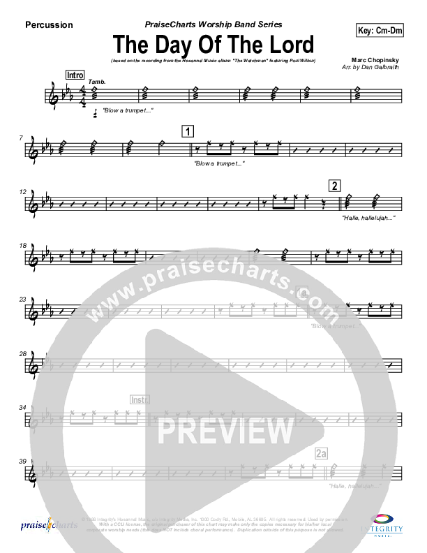 The Day Of The Lord Percussion (Marc Chopinsky)