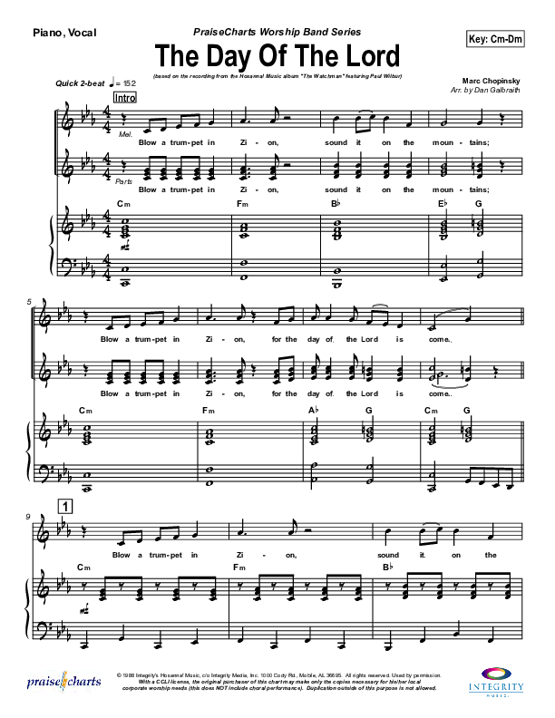 The Day Of The Lord Orchestration (Marc Chopinsky)