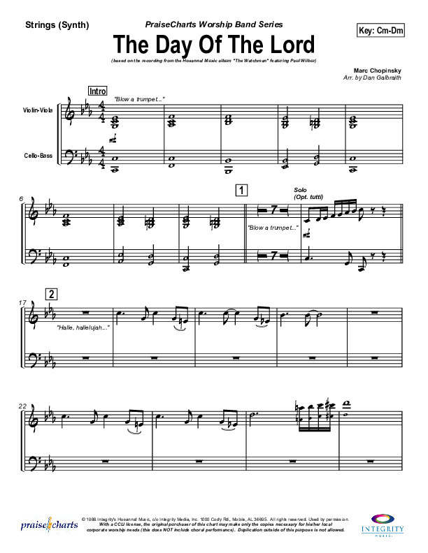 The Day Of The Lord Synth Strings (Marc Chopinsky)