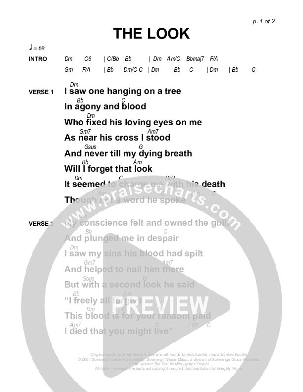 The Look Chords & Lyrics (Sovereign Grace)