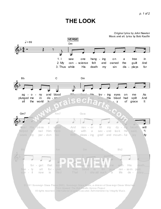 The Look Lead Sheet (Sovereign Grace)