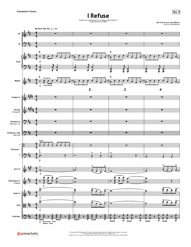 I Refuse Conductor's Score (Josh Wilson)