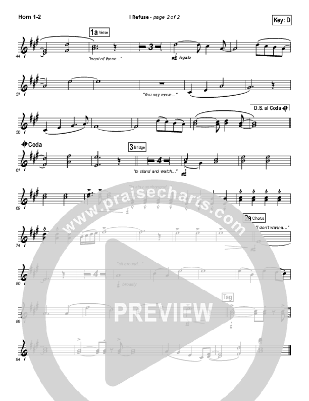 I Refuse Brass Pack (Josh Wilson)