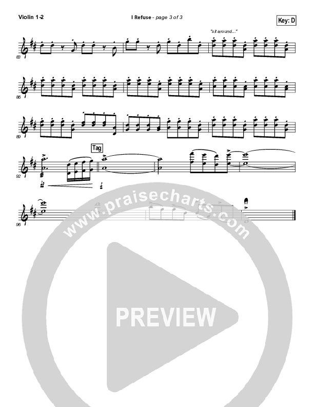 I Refuse Violin 1/2 (Josh Wilson)