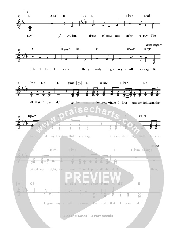 At The Cross Choir Sheet (SATB) (Don Chapman)