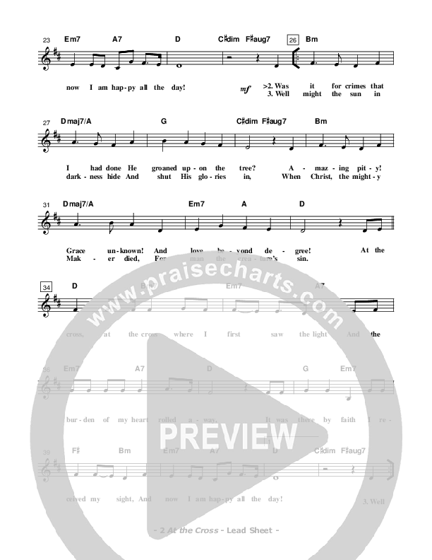 At The Cross Lead Sheet (SAT) (Don Chapman)