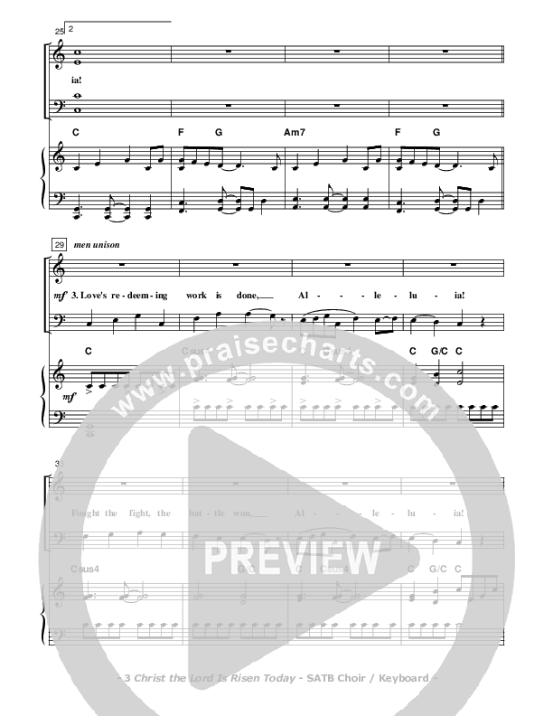 Christ the Lord Is Risen Today Choir Sheet (SATB) (Don Chapman)
