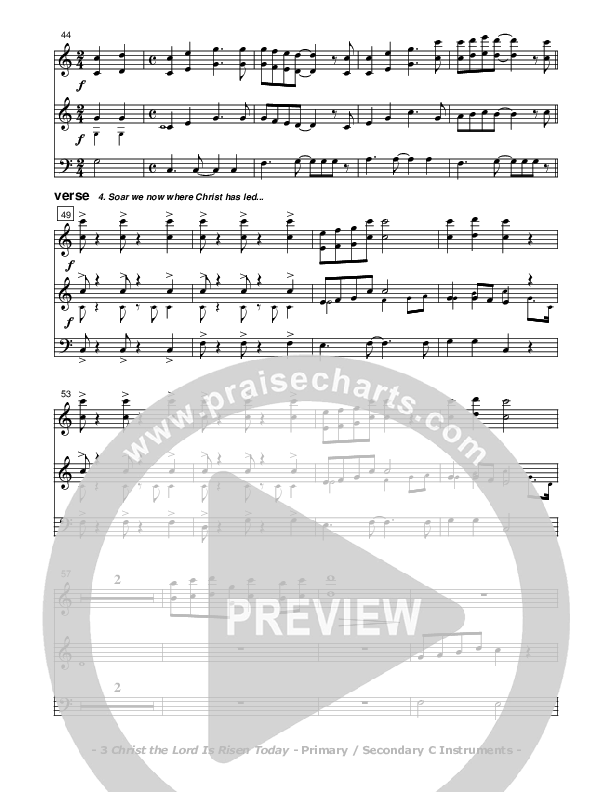 Christ the Lord Is Risen Today C Instruments (Don Chapman)