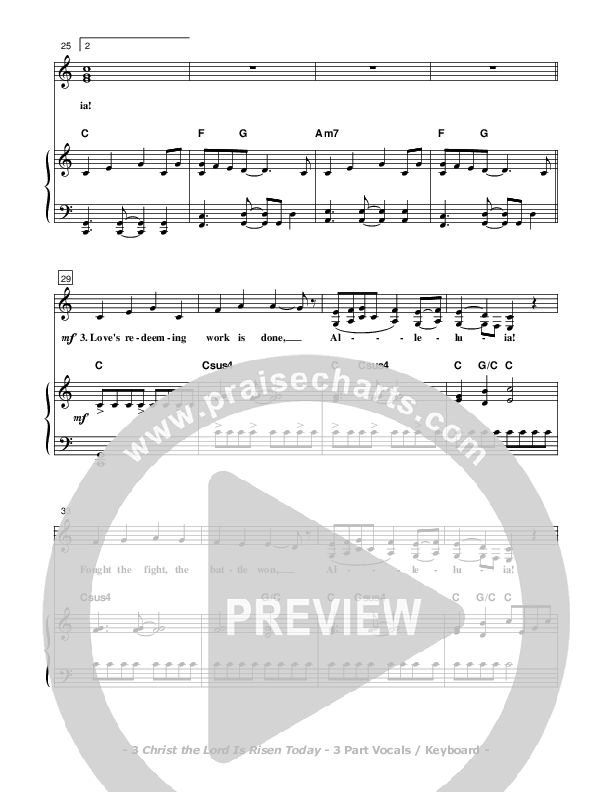 Christ the Lord Is Risen Today Piano/Vocal (SAT) (Don Chapman)