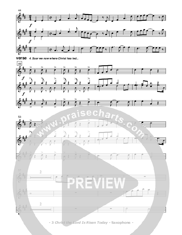 Christ the Lord Is Risen Today Saxophone (Don Chapman)