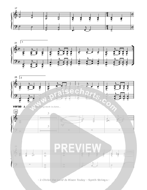 Christ the Lord Is Risen Today Synth Strings (Don Chapman)