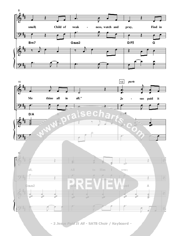 Jesus Paid It All Orchestration (Don Chapman)