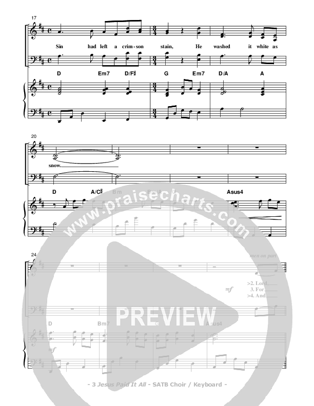 Jesus Paid It All Orchestration (Don Chapman)