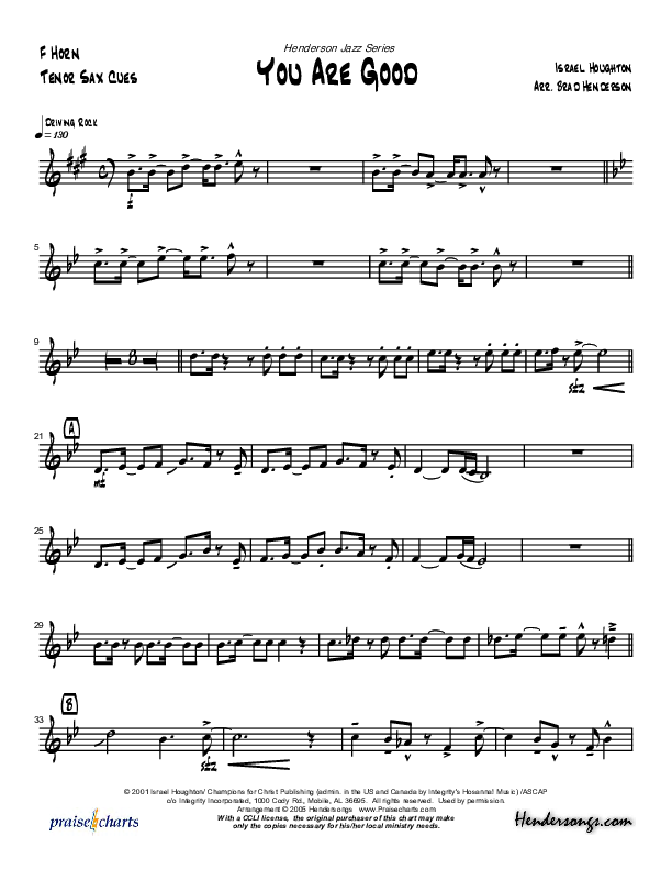 You Are Good (Instrumental) French Horn (Brad Henderson)