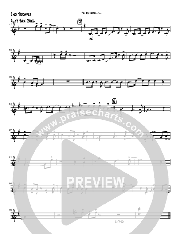 You Are Good (Instrumental) Trumpet 2 (Brad Henderson)